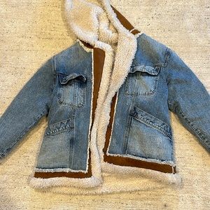 Free people Sherpa denim jacket